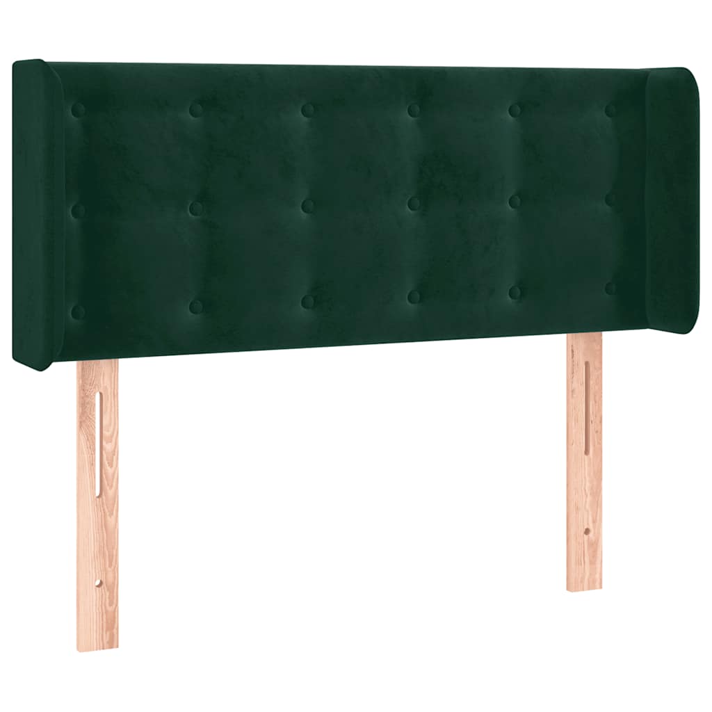 LED uzglavlje tamnozeleno 83x16x78/88 cm baršunasto