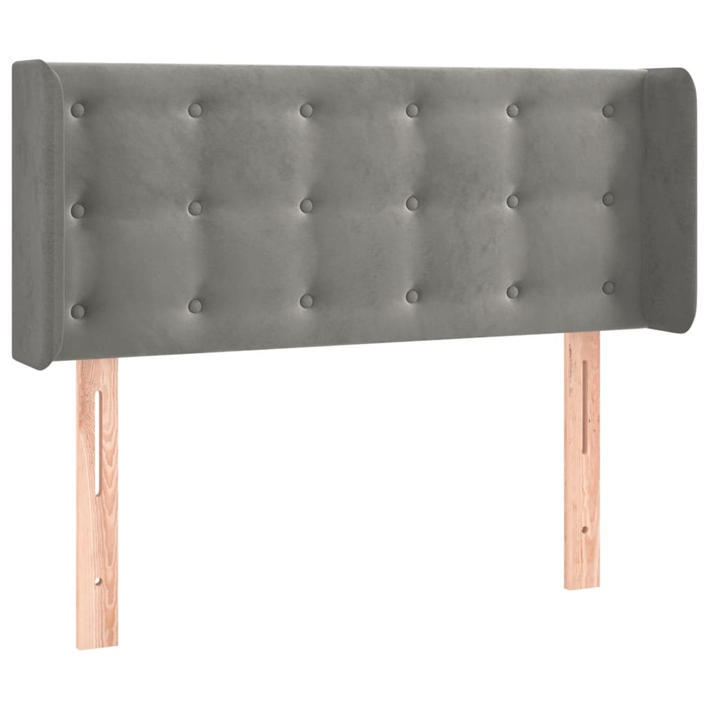 LED uzglavlje svjetlosivo 103x16x78/88 cm baršunasto