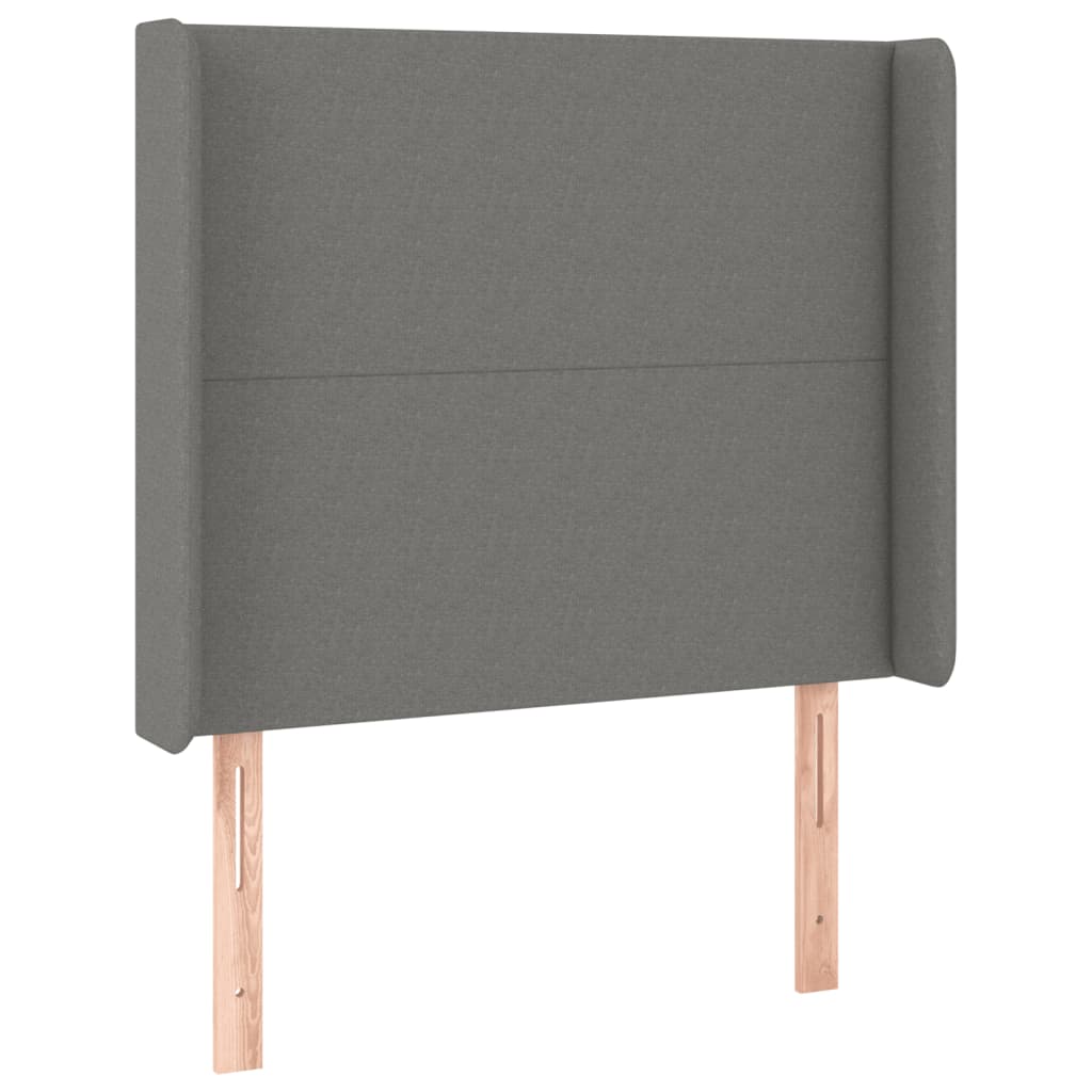 LED uzglavlje tamnosivo 83 x 16 x 118/128 cm od tkanine