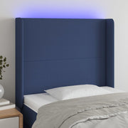 LED uzglavlje plavo 103 x 16 x 118/128 cm od tkanine