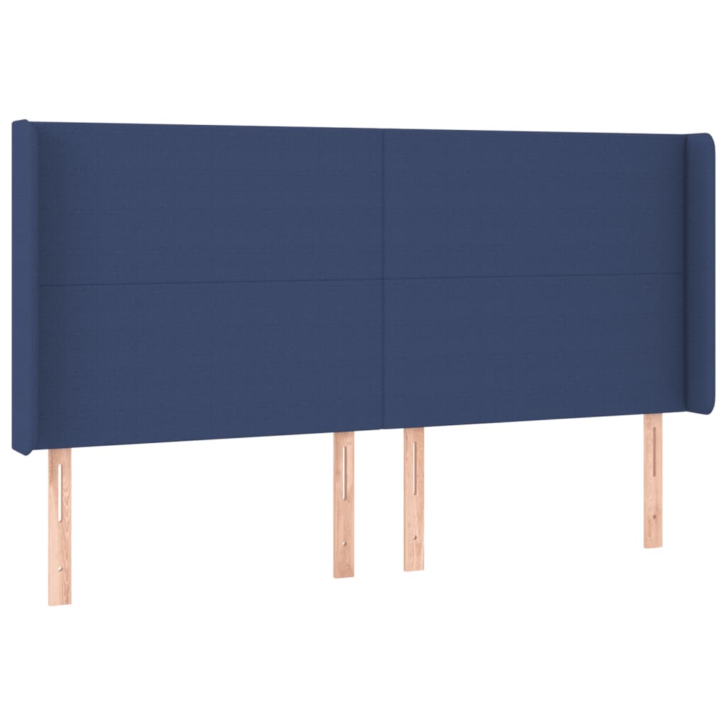 LED uzglavlje plavo 163 x 16 x 118/128 cm od tkanine