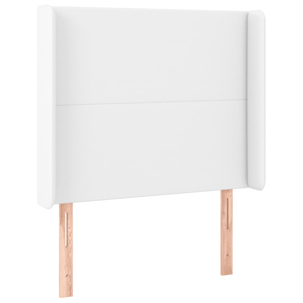 LED uzglavlje bijelo 93x16x118/128 cm od umjetne kože