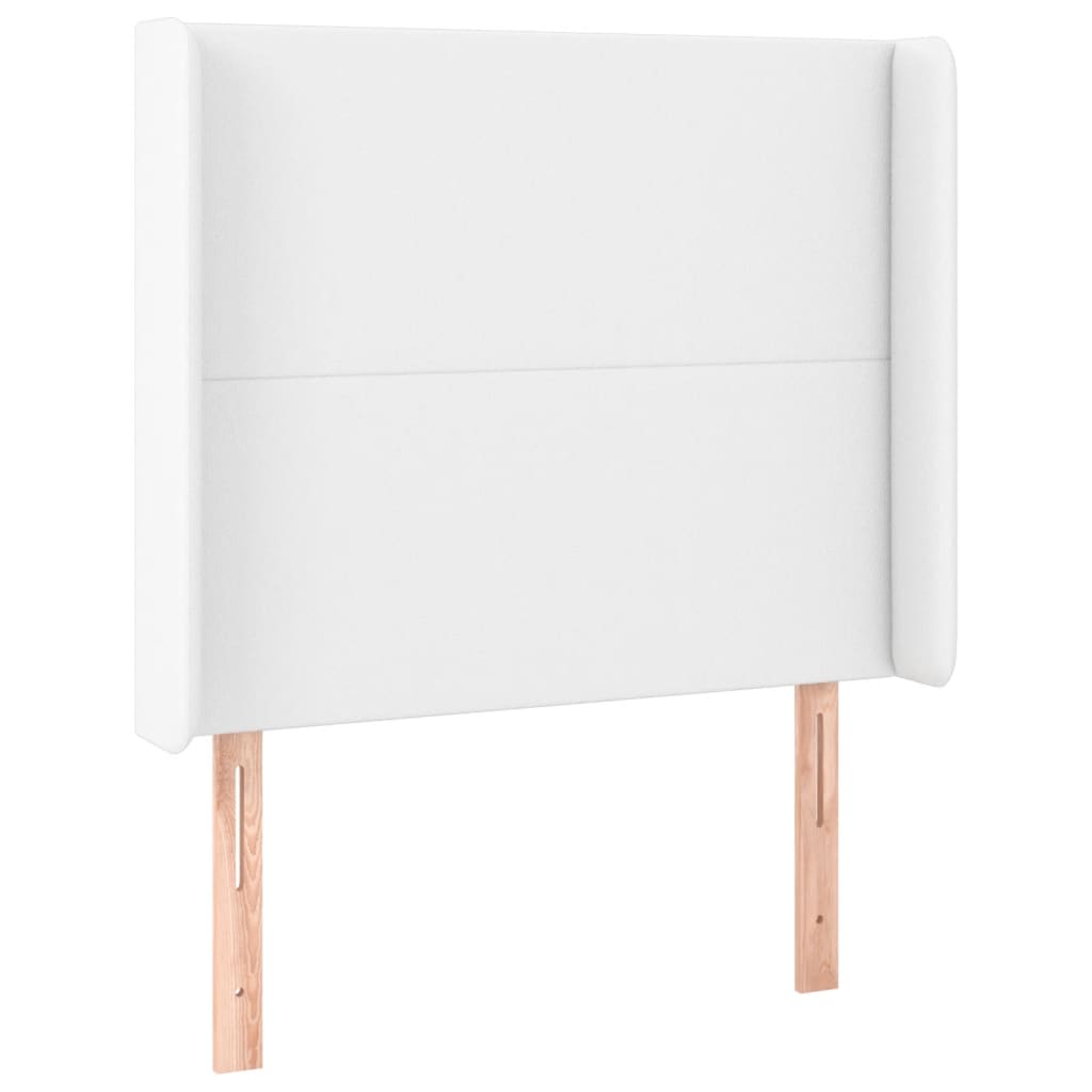 LED uzglavlje bijelo 103x16x118/128 cm od umjetne kože