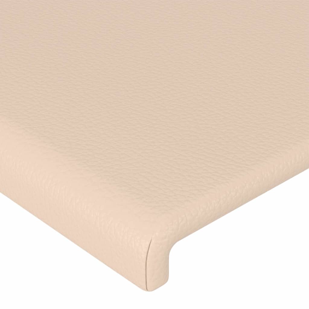 LED uzglavlje boja cappuccina 163x16x118/128cm od umjetna koža
