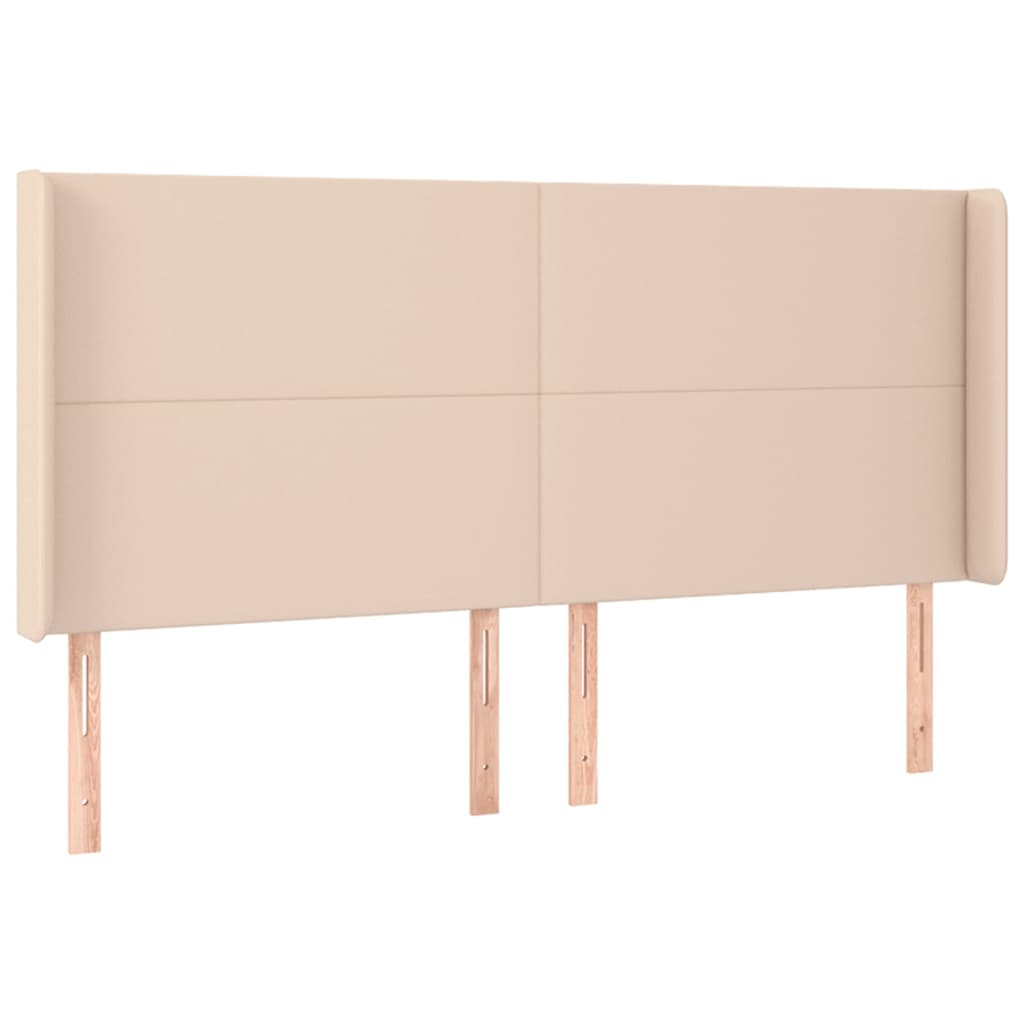LED uzglavlje boja cappuccina 183x16x118/128cm od umjetna koža