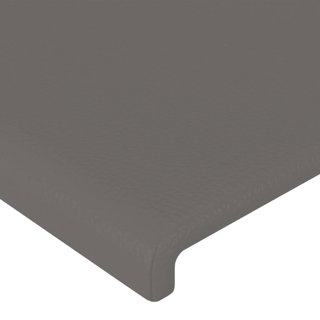 LED uzglavlje sivo 203x16x118/128 cm od umjetne kože