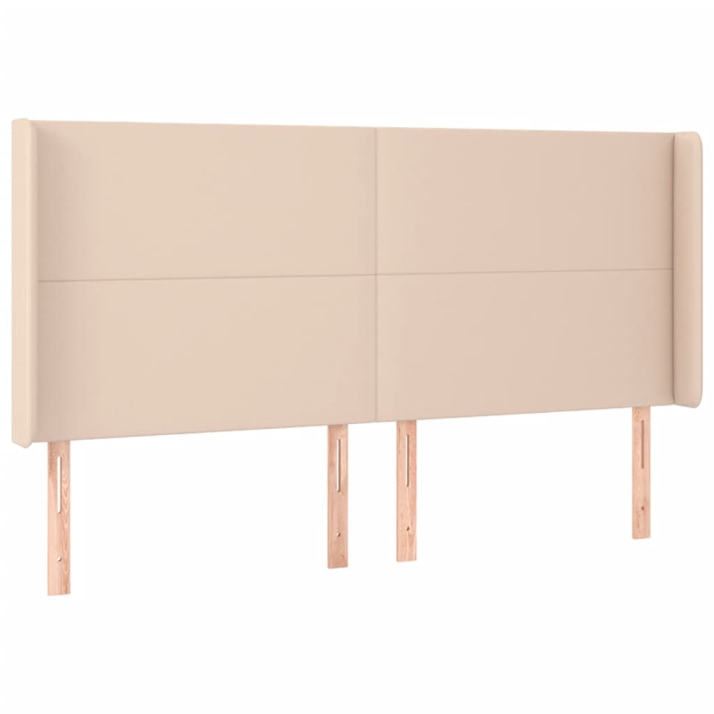 LED uzglavlje boja cappuccina 203x16x118/128cm umjetna koža