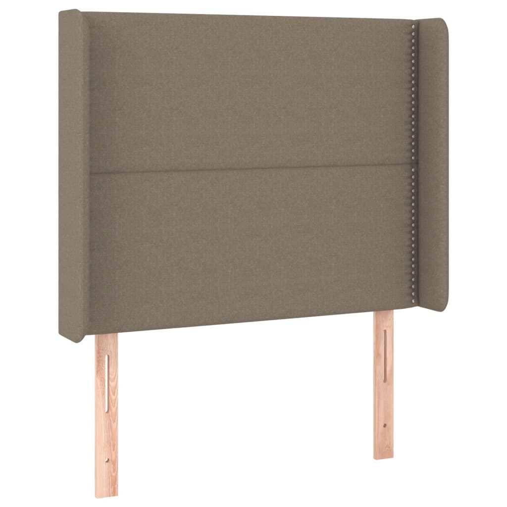 LED uzglavlje smeđesivo 93 x 16 x 118/128 cm od tkanine