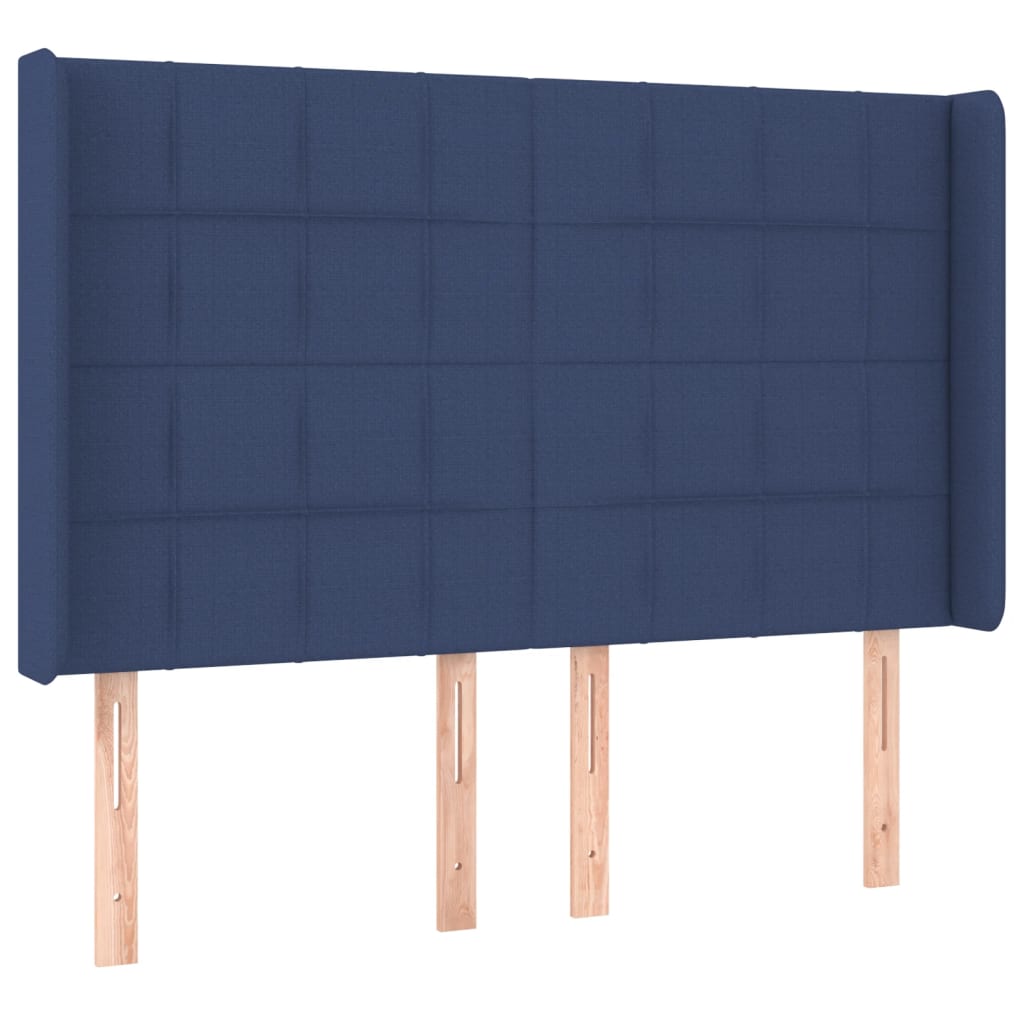 LED uzglavlje plavo 147 x 16 x 118/128 cm od tkanine
