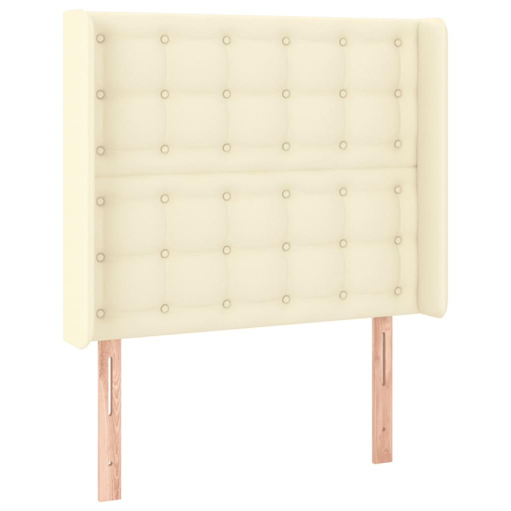 LED uzglavlje krem 93 x 16 x 118/128 cm od umjetne kože