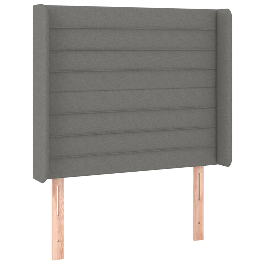 LED uzglavlje tamnosivo 93 x 16 x 118/128 cm od tkanine