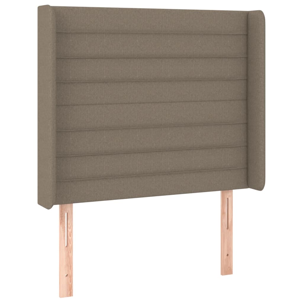 LED uzglavlje smeđesivo 93 x 16 x 118/128 cm od tkanine
