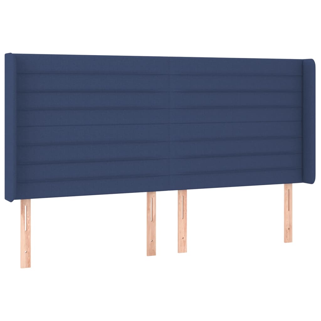 LED uzglavlje plavo 163 x 16 x 118/128 cm od tkanine