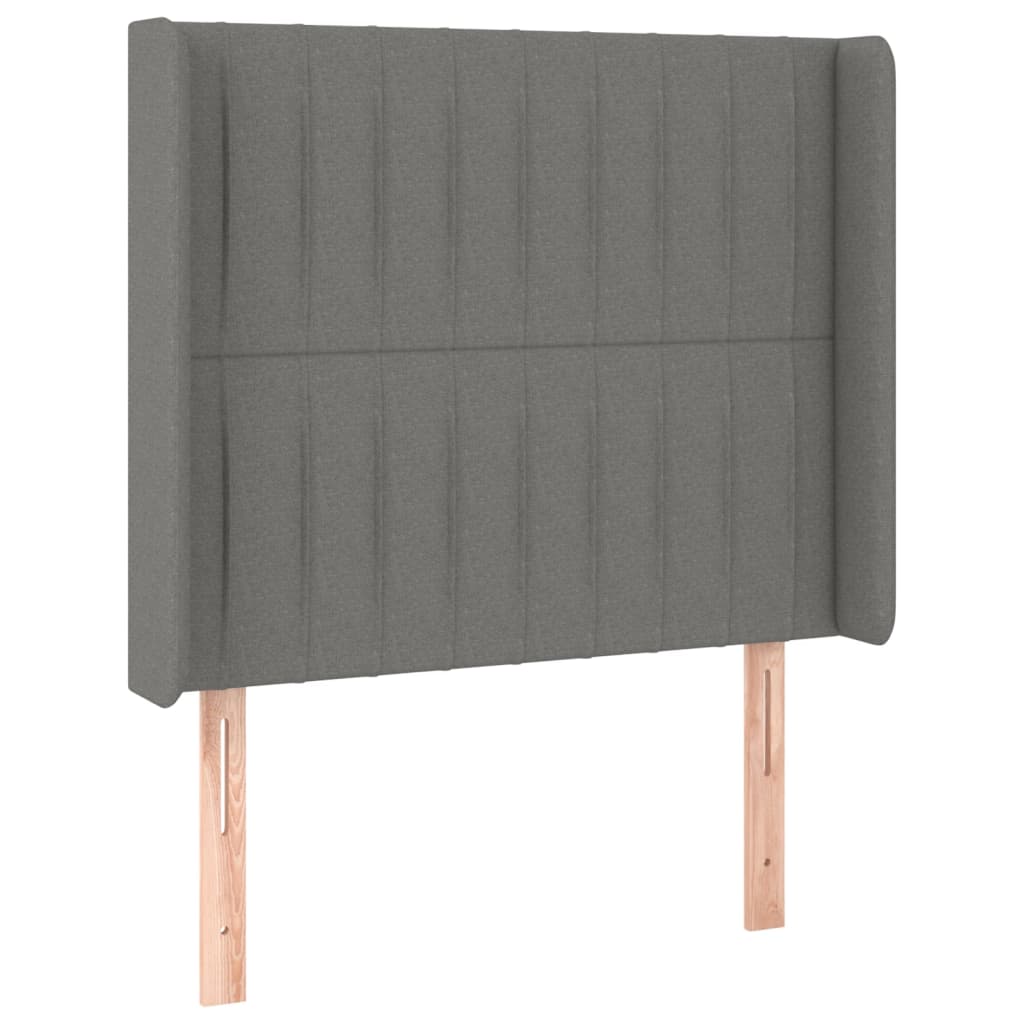 LED uzglavlje tamnosivo 83 x 16 x 118/128 cm od tkanine