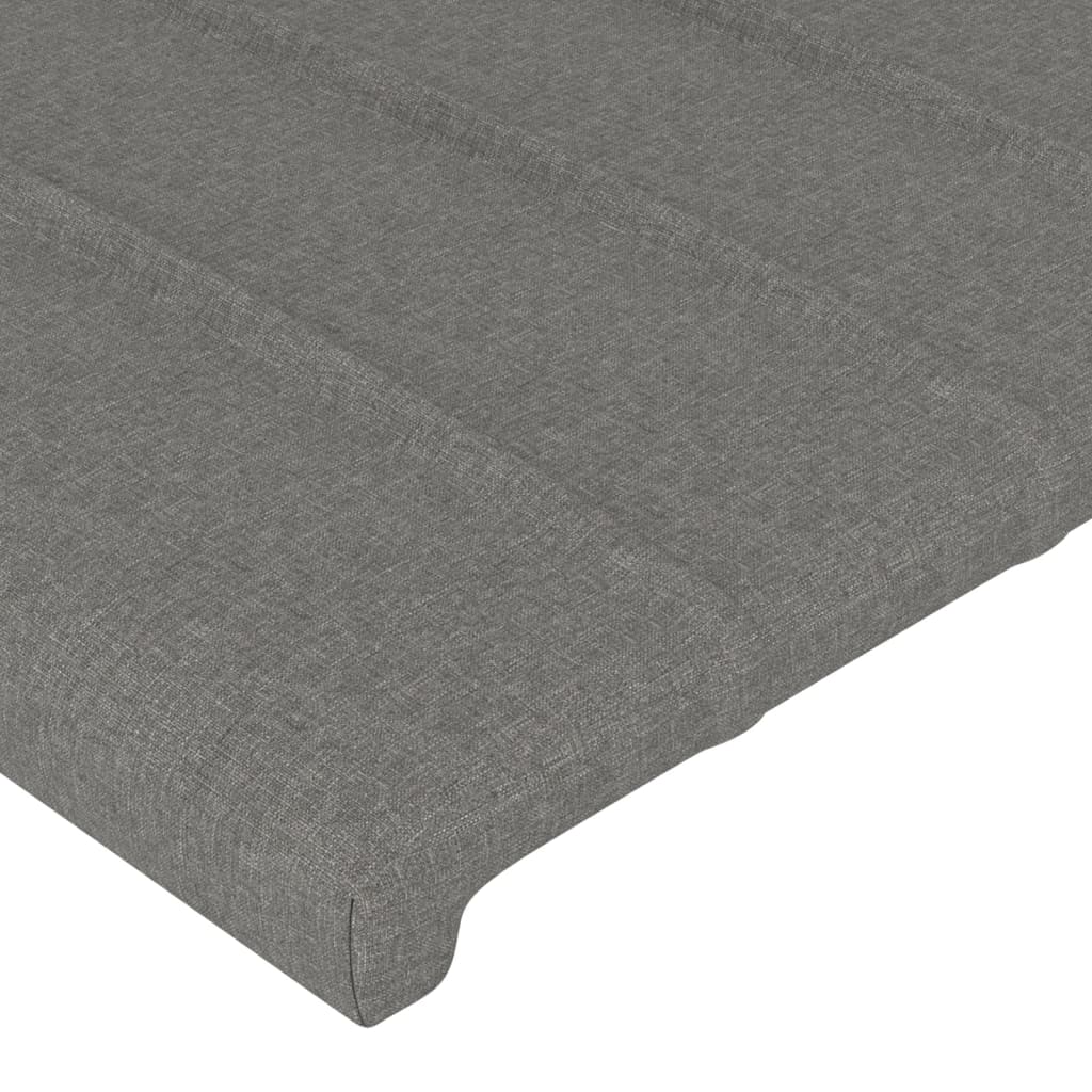 LED uzglavlje tamnosivo 83 x 16 x 118/128 cm od tkanine