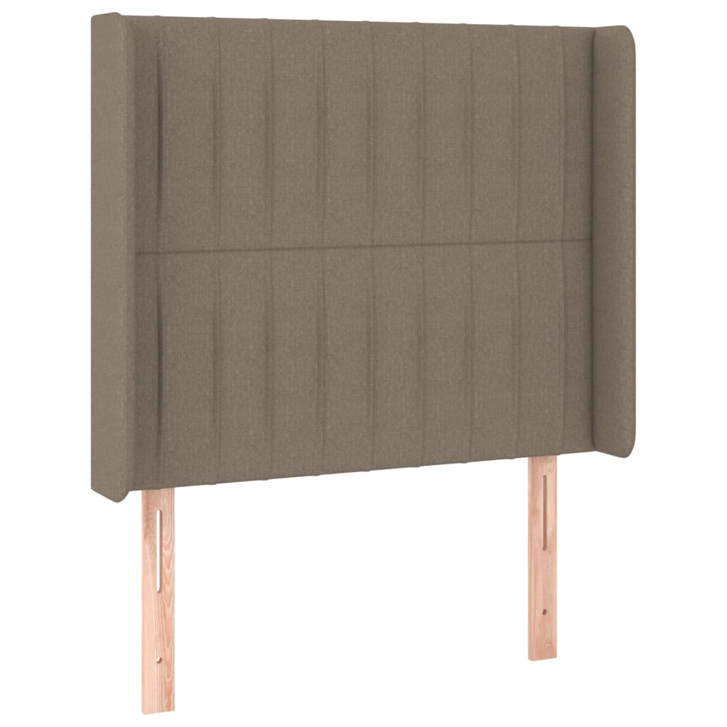 LED uzglavlje smeđesivo 93 x 16 x 118/128 cm od tkanine
