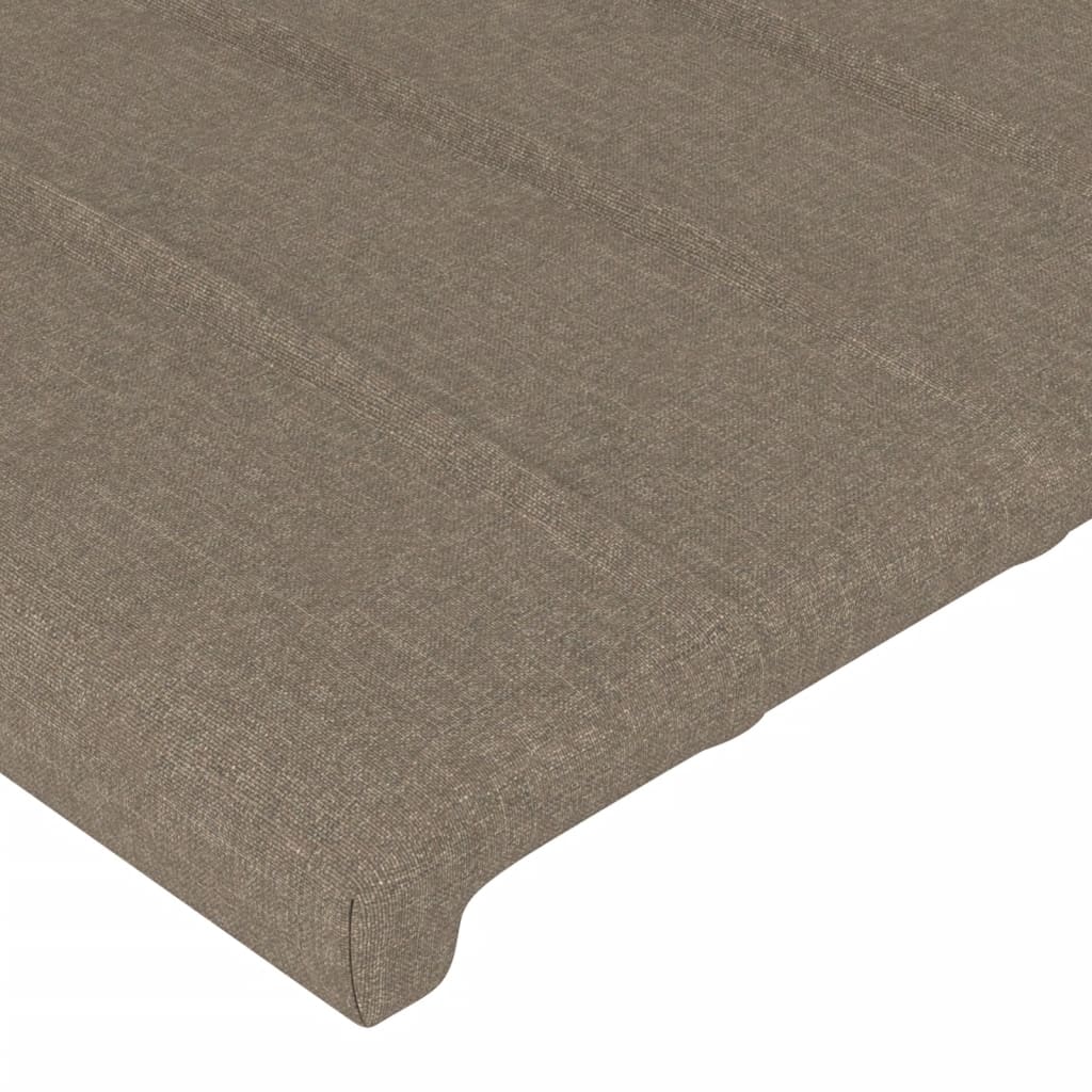LED uzglavlje smeđesivo 93 x 16 x 118/128 cm od tkanine