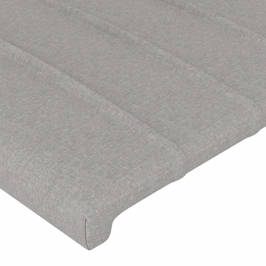 LED uzglavlje svjetlosivo 103 x 16 x 118/128 cm od tkanine