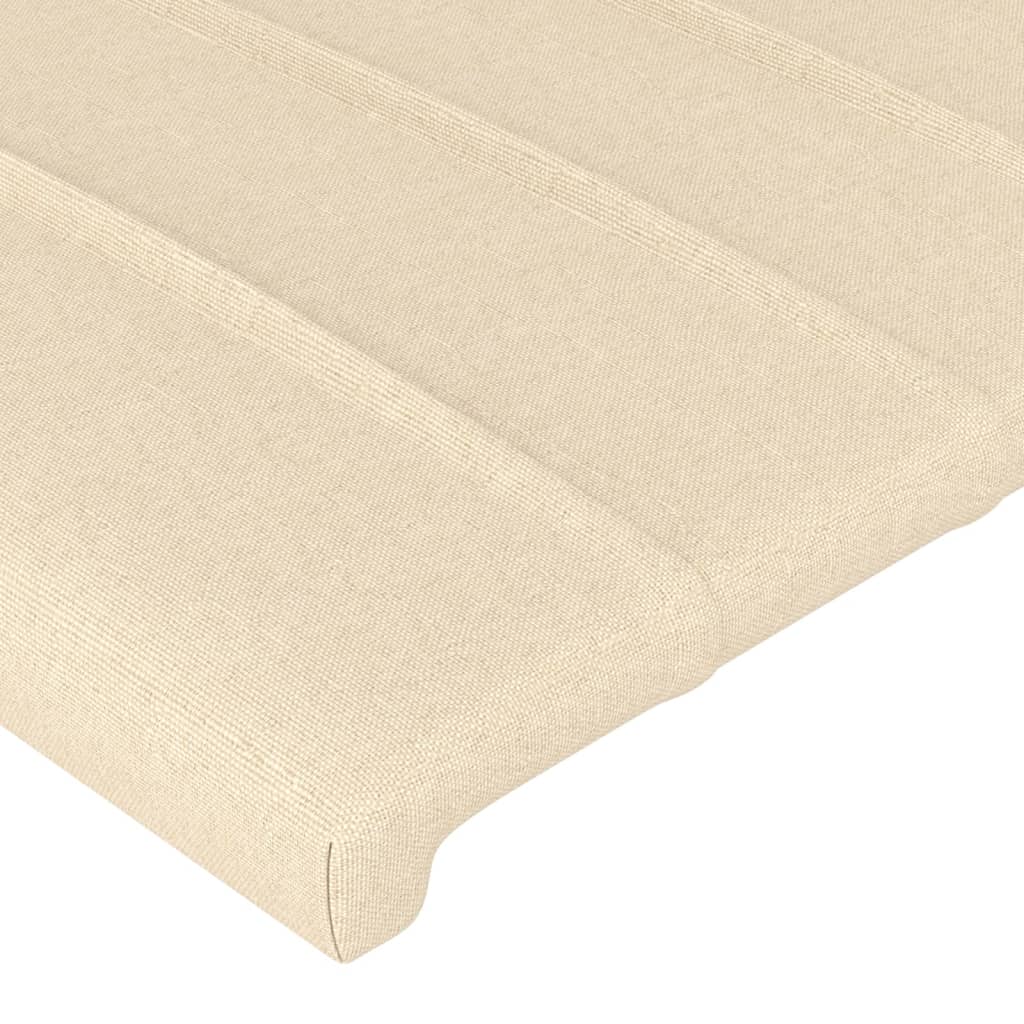 LED uzglavlje krem 103 x 16 x 118/128 cm od tkanine