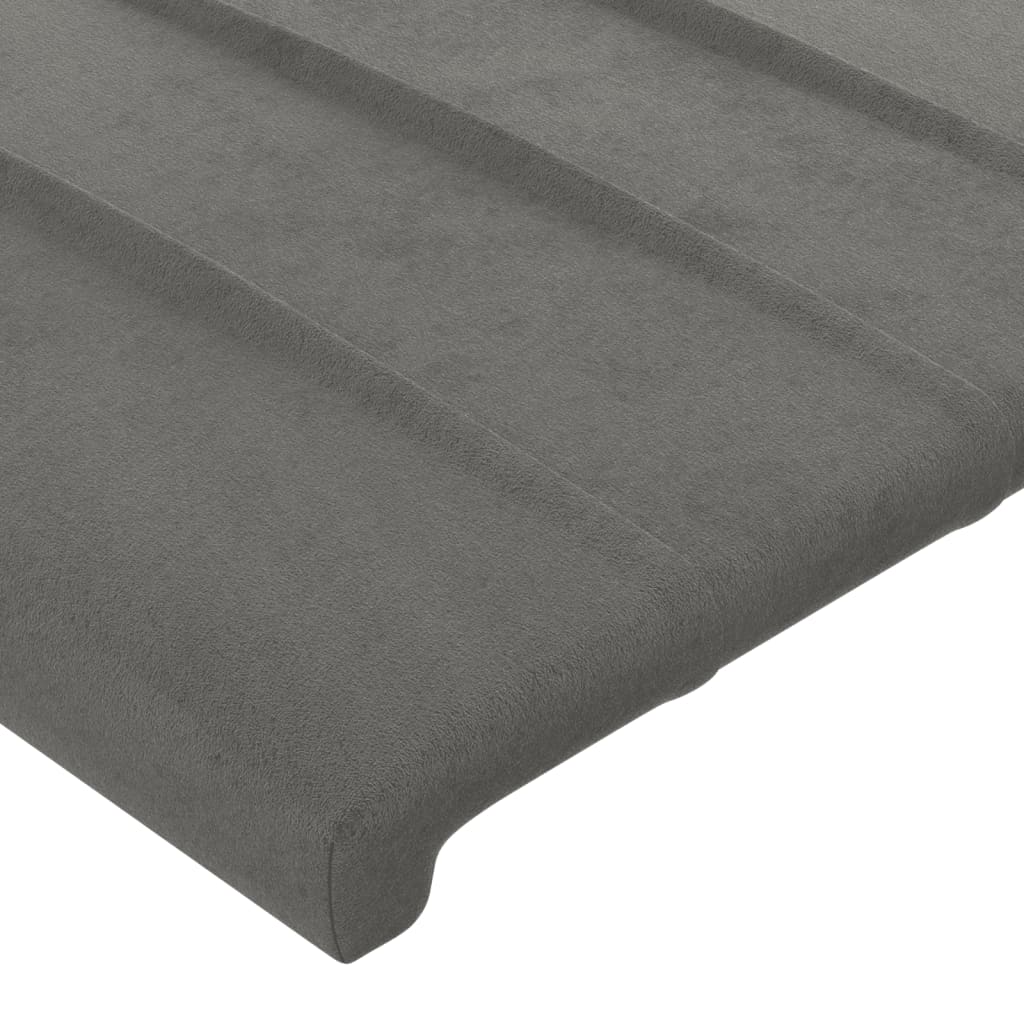 LED uzglavlje svjetlosivo 147 x 16 x 118/128 cm baršunasto