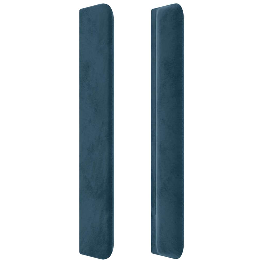 LED uzglavlje tamnoplavo 203 x 16 x 118/128 cm od tkanine