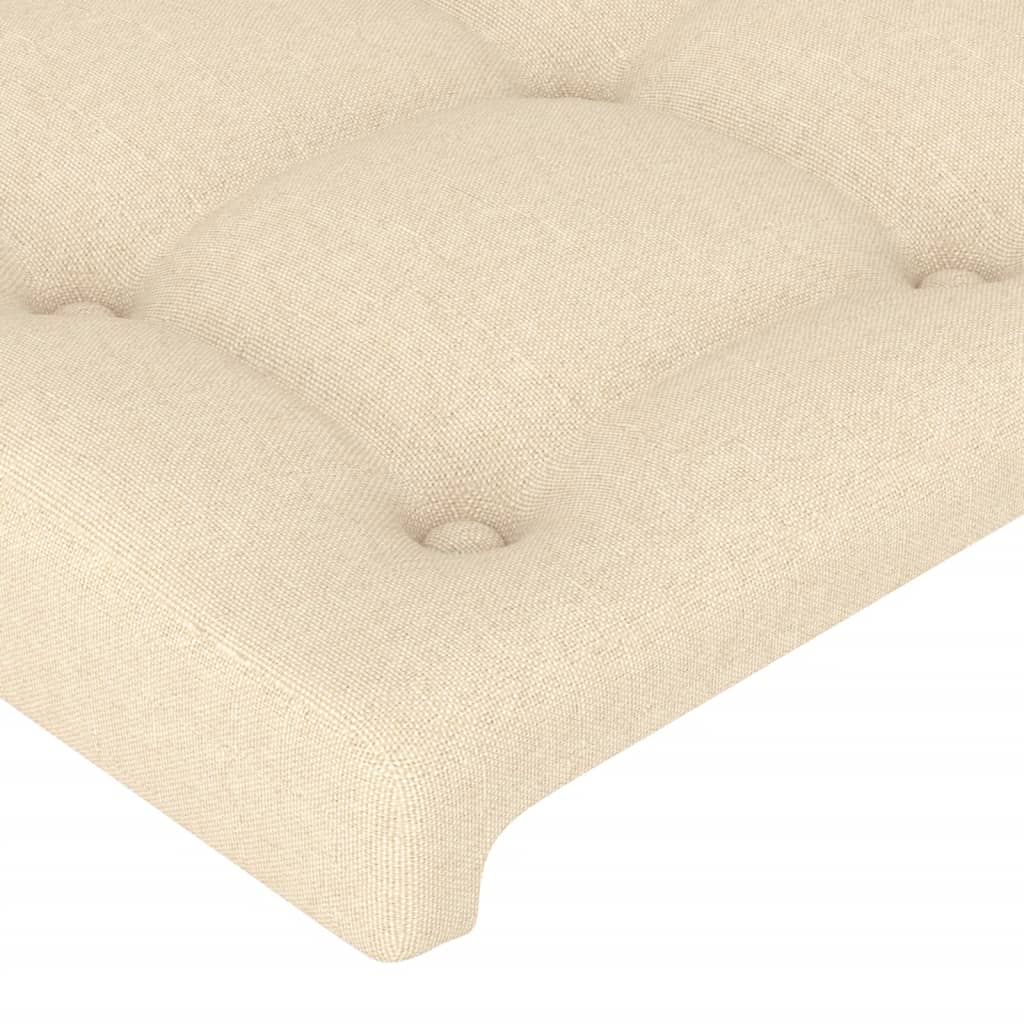 LED uzglavlje krem 103 x 16 x 118/128 cm od tkanine