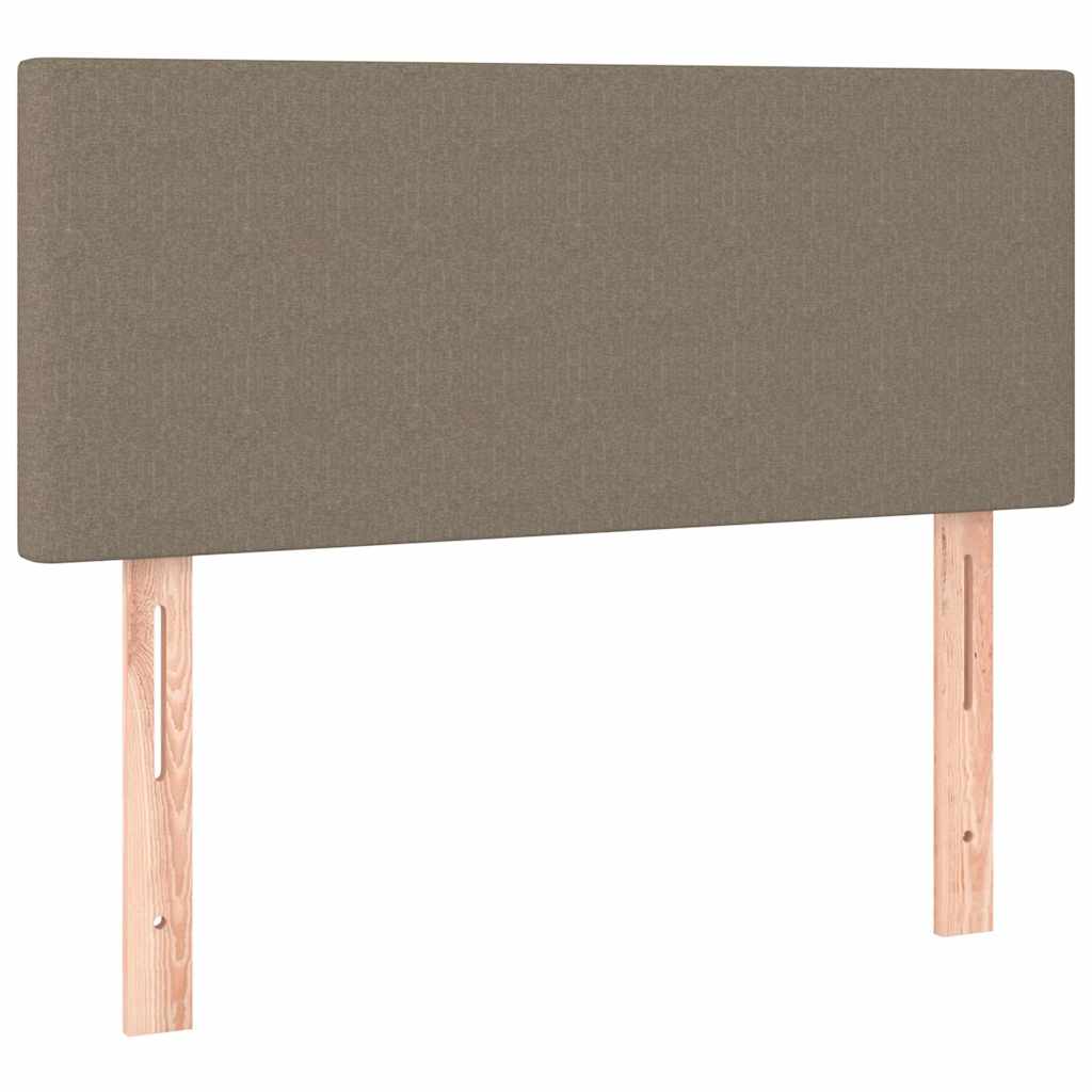 Krevet s oprugama i madracem smeđesivi 90x190 cm od tkanine