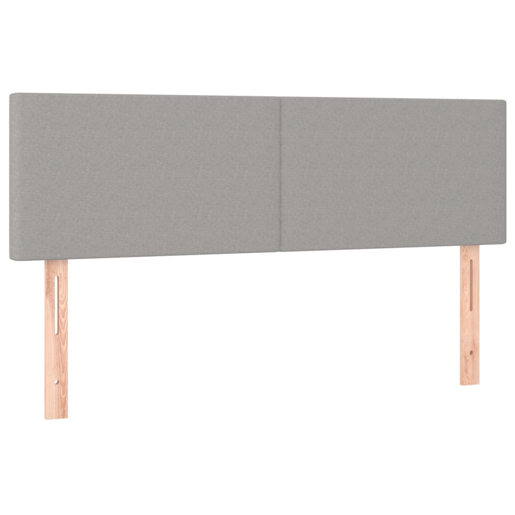 Krevet box spring s madracem svjetlosivi 140x200 cm od tkanine
