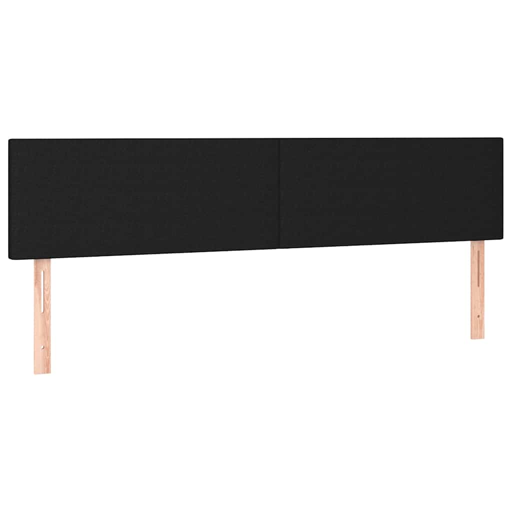 Krevet s oprugama i madracem crni 200x200 cm od tkanine