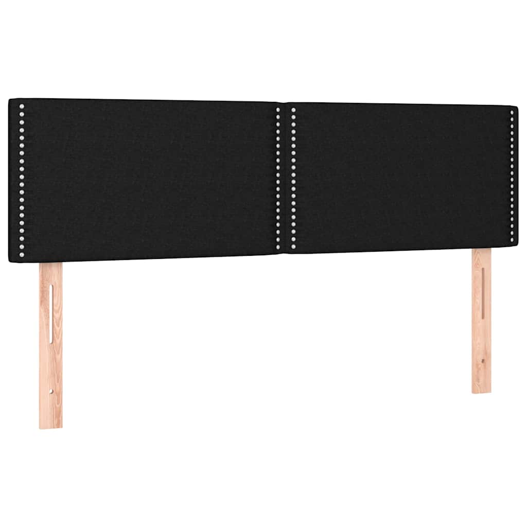 Krevet s oprugama i madracem crni 140x200 cm od tkanine