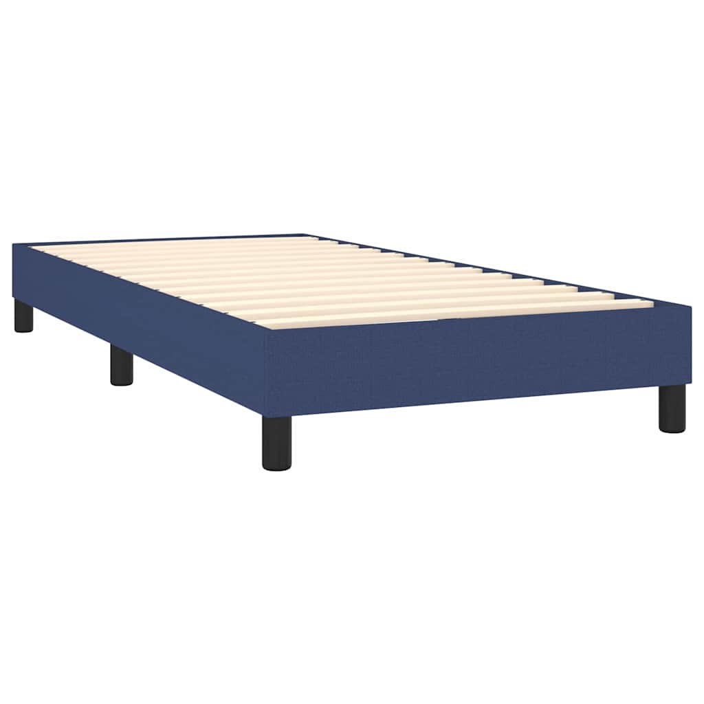 Krevet s oprugama i madracem plavi 80x200 cm od tkanine