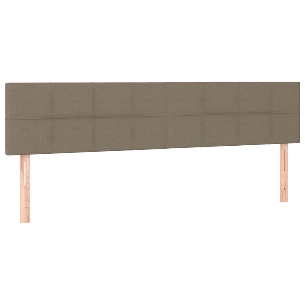 Krevet s oprugama i madracem smeđesivi 200x200 cm od tkanine
