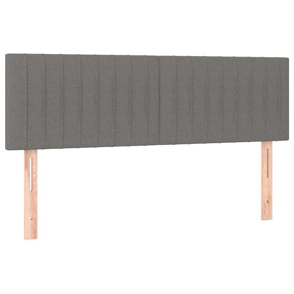 Krevet s oprugama i madracem tamnosivi 140x190 cm od tkanine