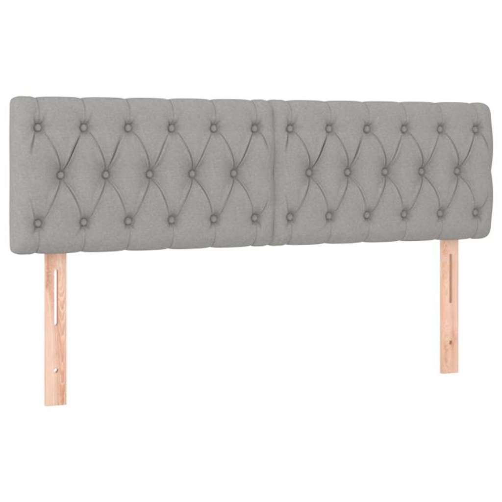 Krevet box spring s madracem svjetlosiva 160x200 cm tkanina