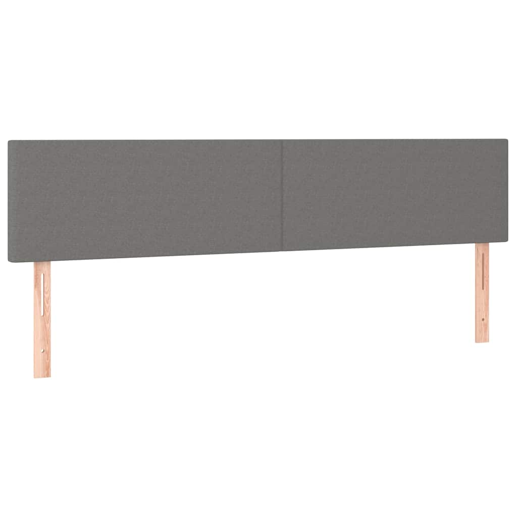 Krevet s oprugama i madracem tamnosivi 200 x 200 cm od tkanine