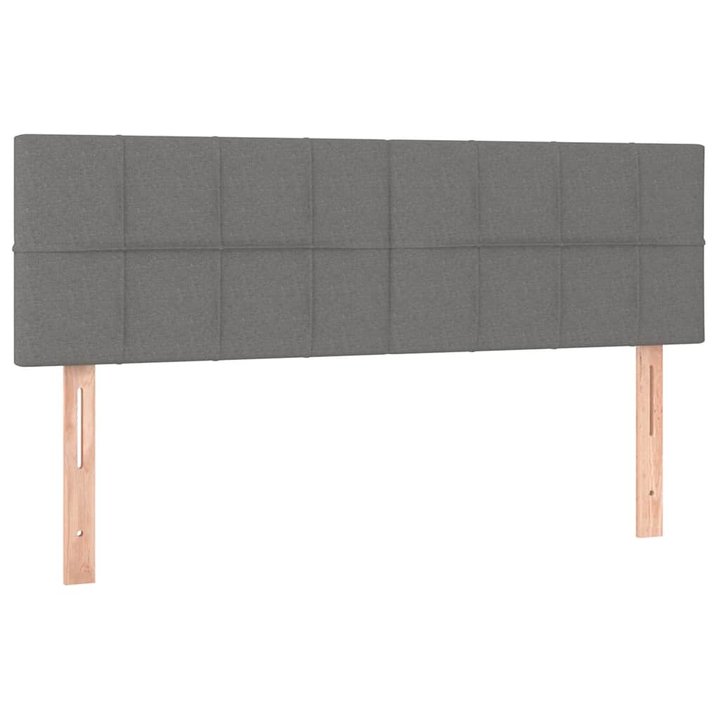 Krevet s oprugama i madracem tamnosivi 140x190 cm od tkanine