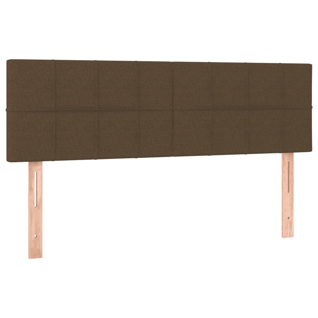 Krevet s oprugama i madracem tamnosmeđi 140 x 190 cm od tkanine