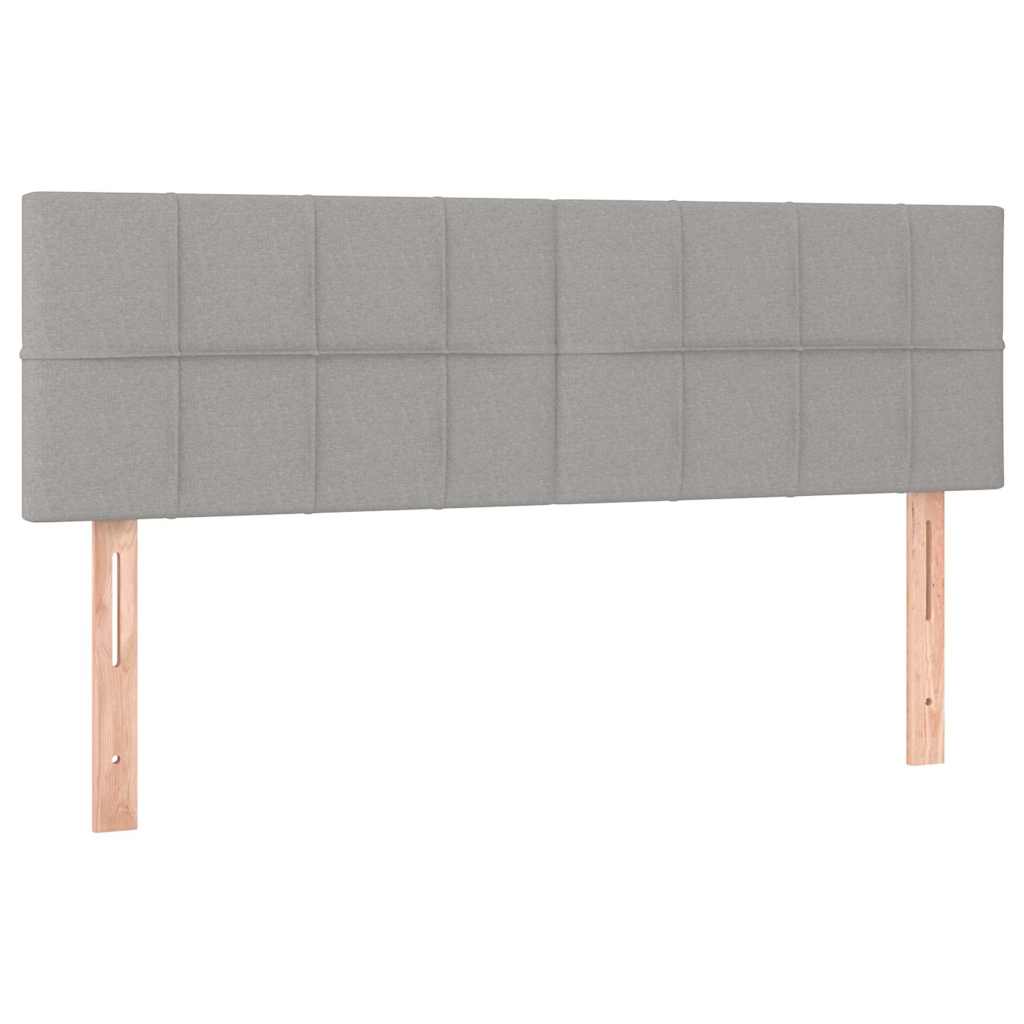 Krevet box spring s madracem svjetlosivi 140x200 cm od tkanine