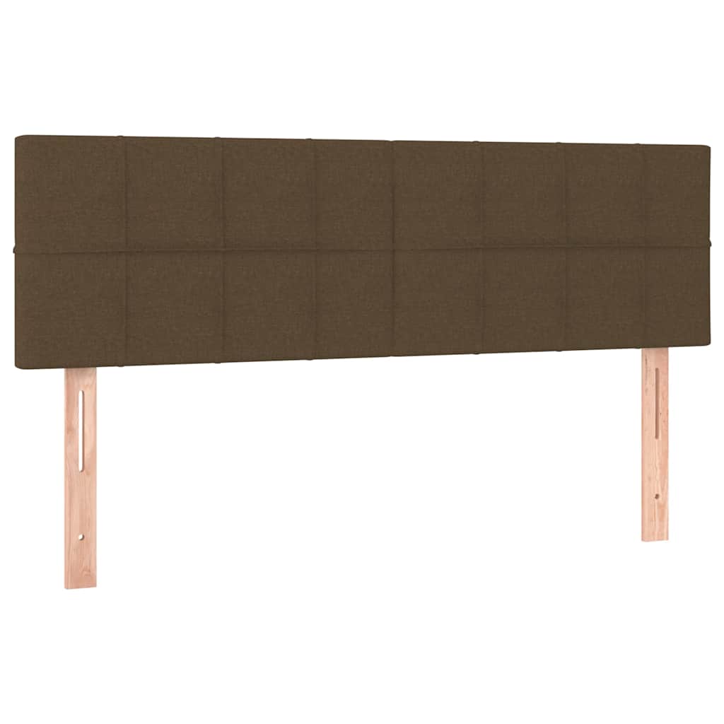 Krevet s oprugama i madracem tamnosmeđi 140x200 cm tkanina
