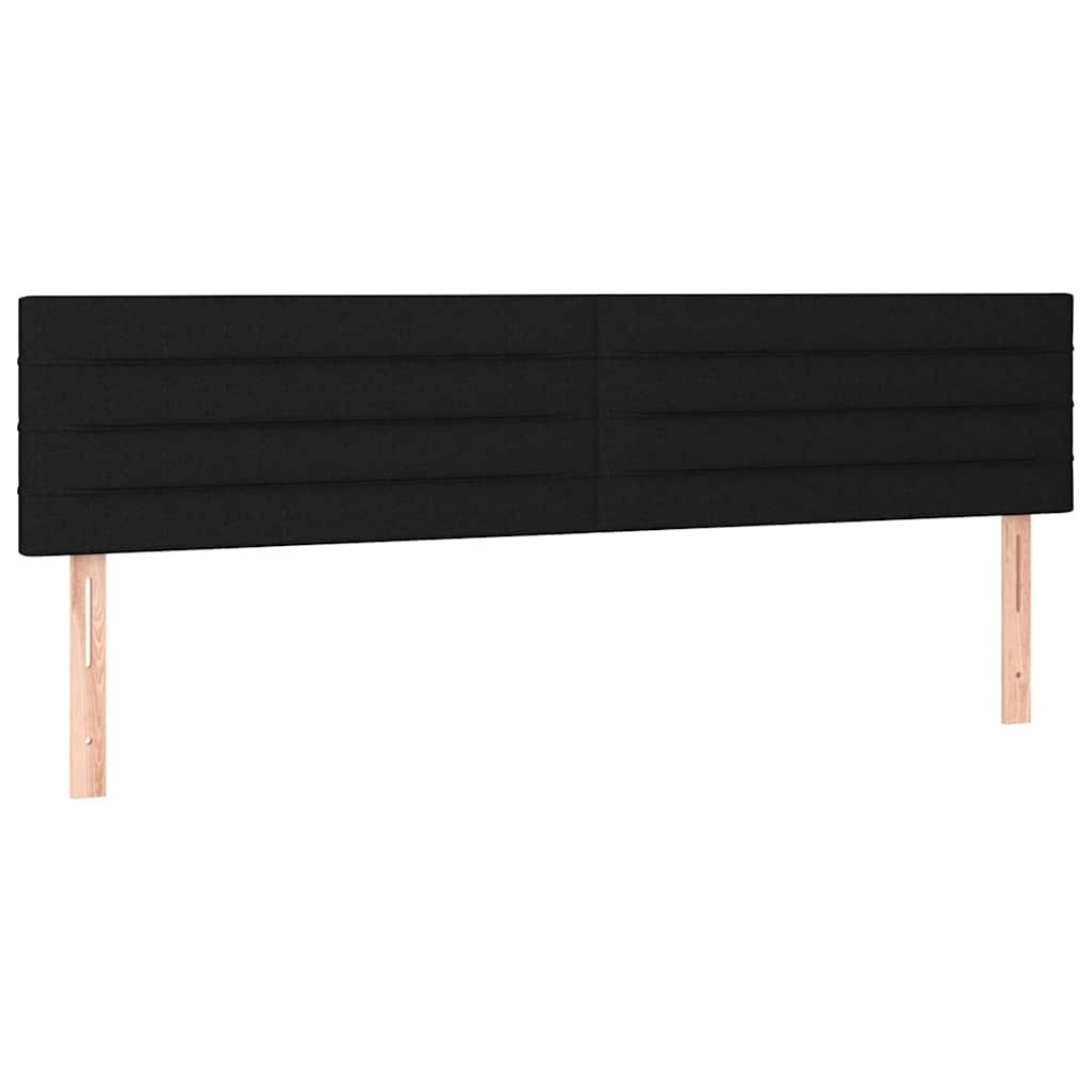 Krevet s oprugama i madracem crni 200x200 cm od tkanine