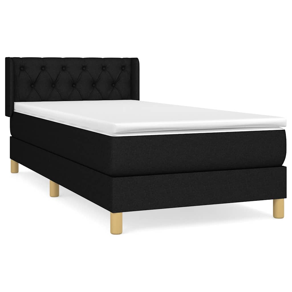 Box spring krevet s madracem crni 80 x 200 cm od tkanine
