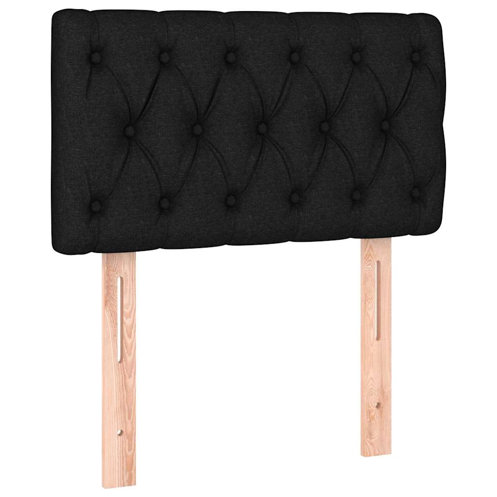 Box spring krevet s madracem crni 80 x 200 cm od tkanine
