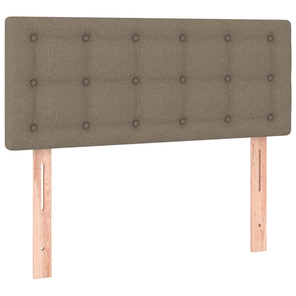 Krevet s oprugama i madracem smeđesivi 100 x 200 cm od tkanine