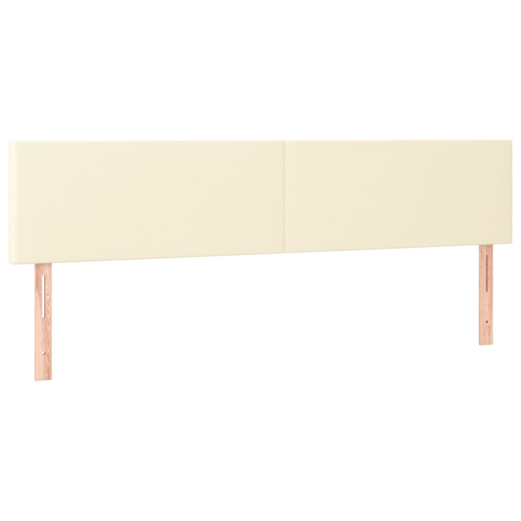 Krevet s oprugama i madracem krem 160x200 cm od umjetne kože