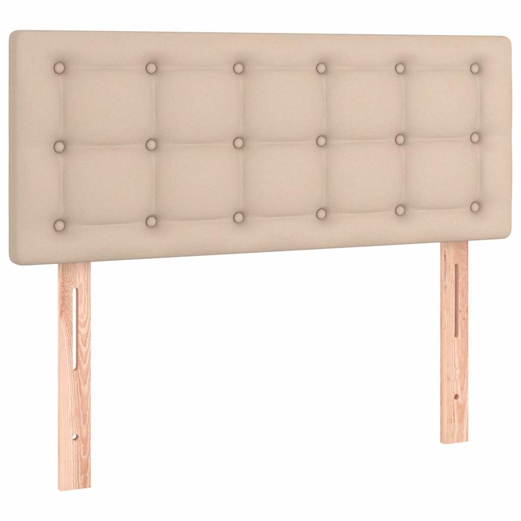 Krevet s oprugama i madrac cappuccino 80x200 cm od umjetne kože