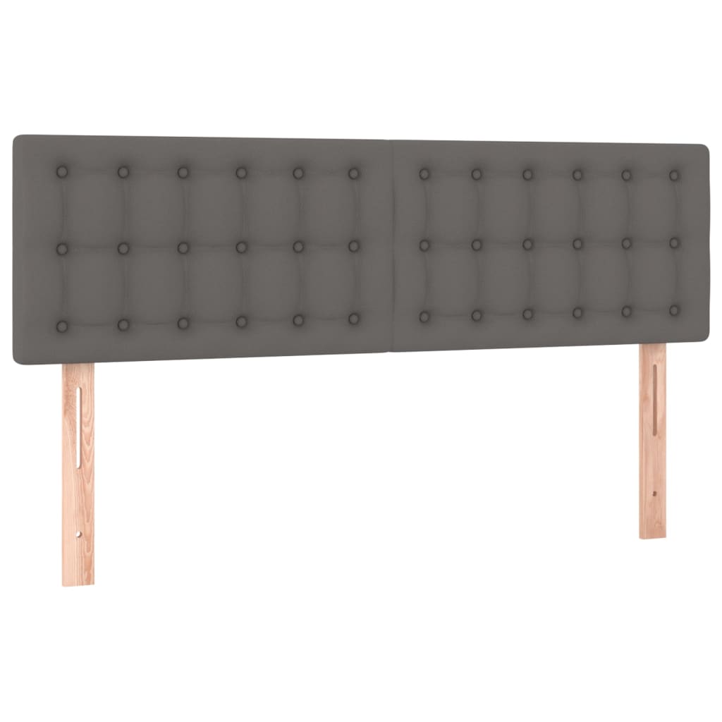 Krevet s oprugama i madracem sivi 140x200 cm od umjetne kože