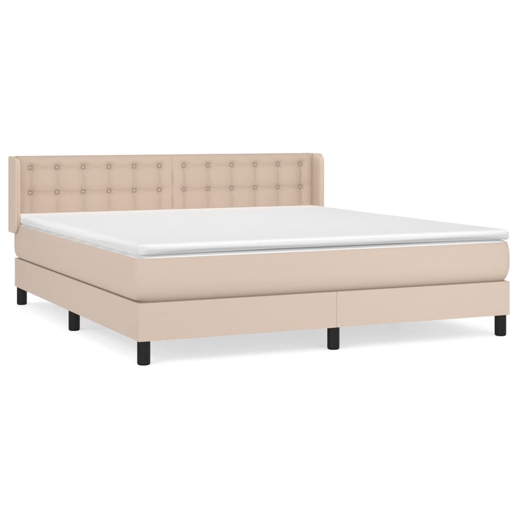 Krevet box spring s madracem cappuccino 180x200 cm umjetna koža