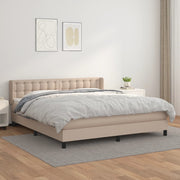 Krevet box spring s madracem cappuccino 180x200 cm umjetna koža