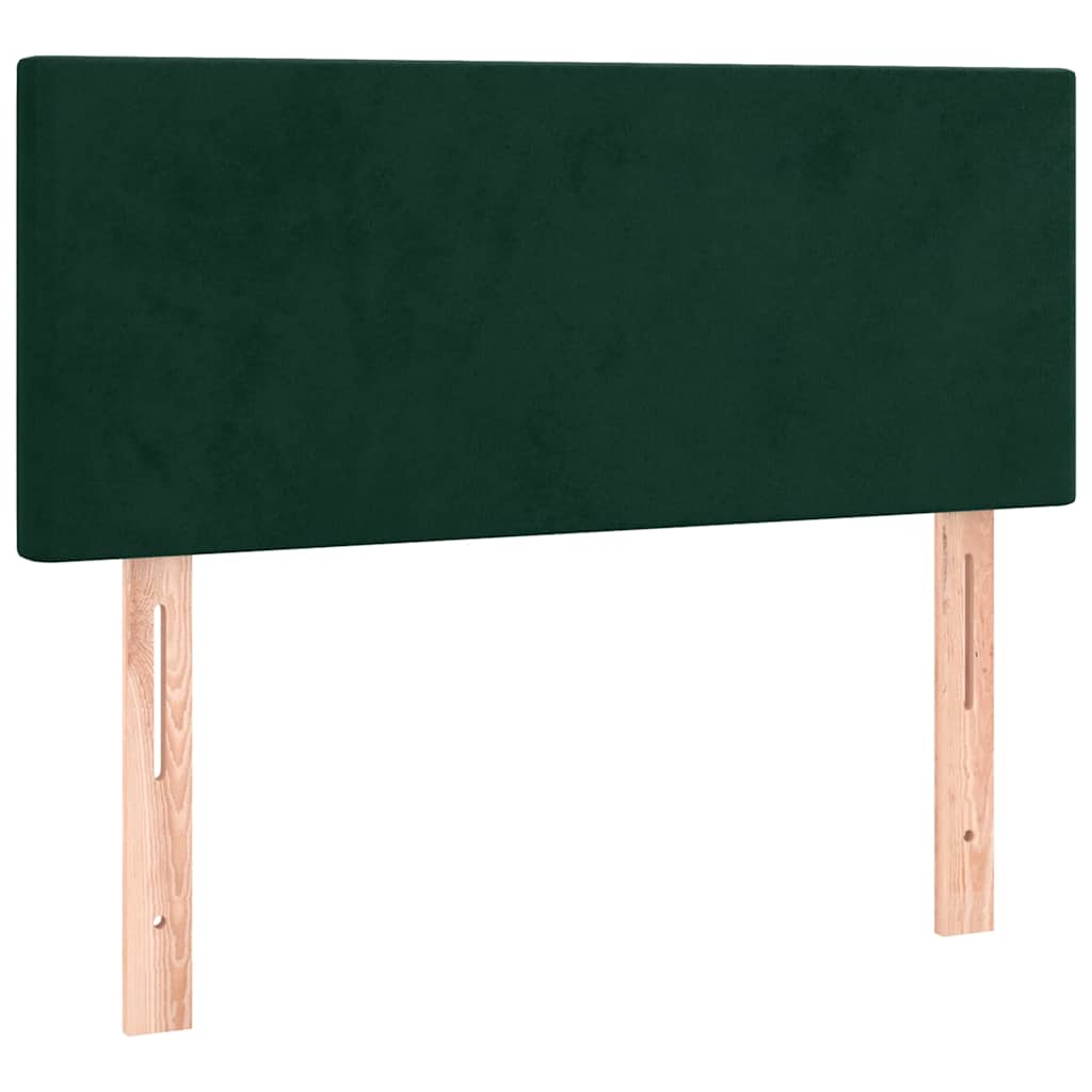 Box spring krevet s madracem tamnozeleni 90x200 cm baršunasti