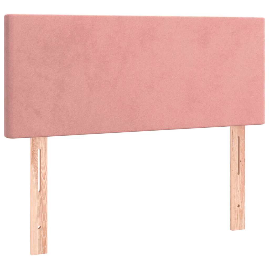 Box spring krevet s madracem ružičasti 100x200 cm baršunasti